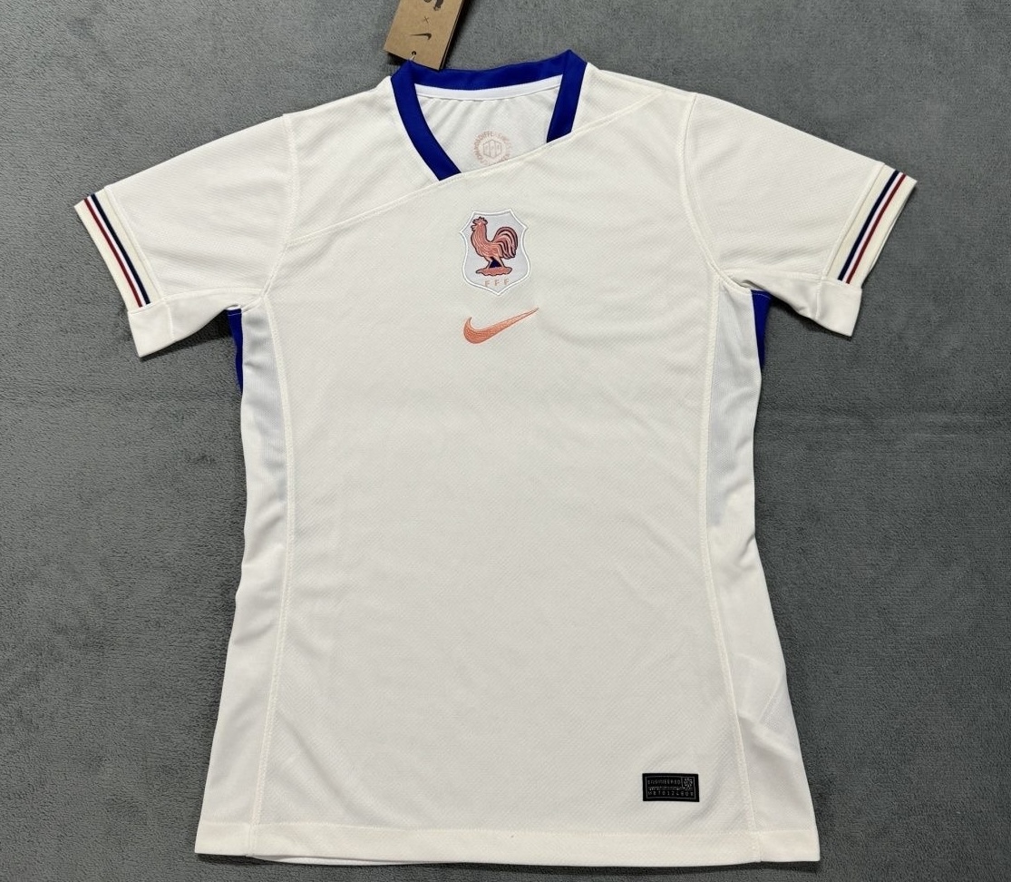 France Soccer Jersey Away Women's Custom Shirt 2025 in Off-White