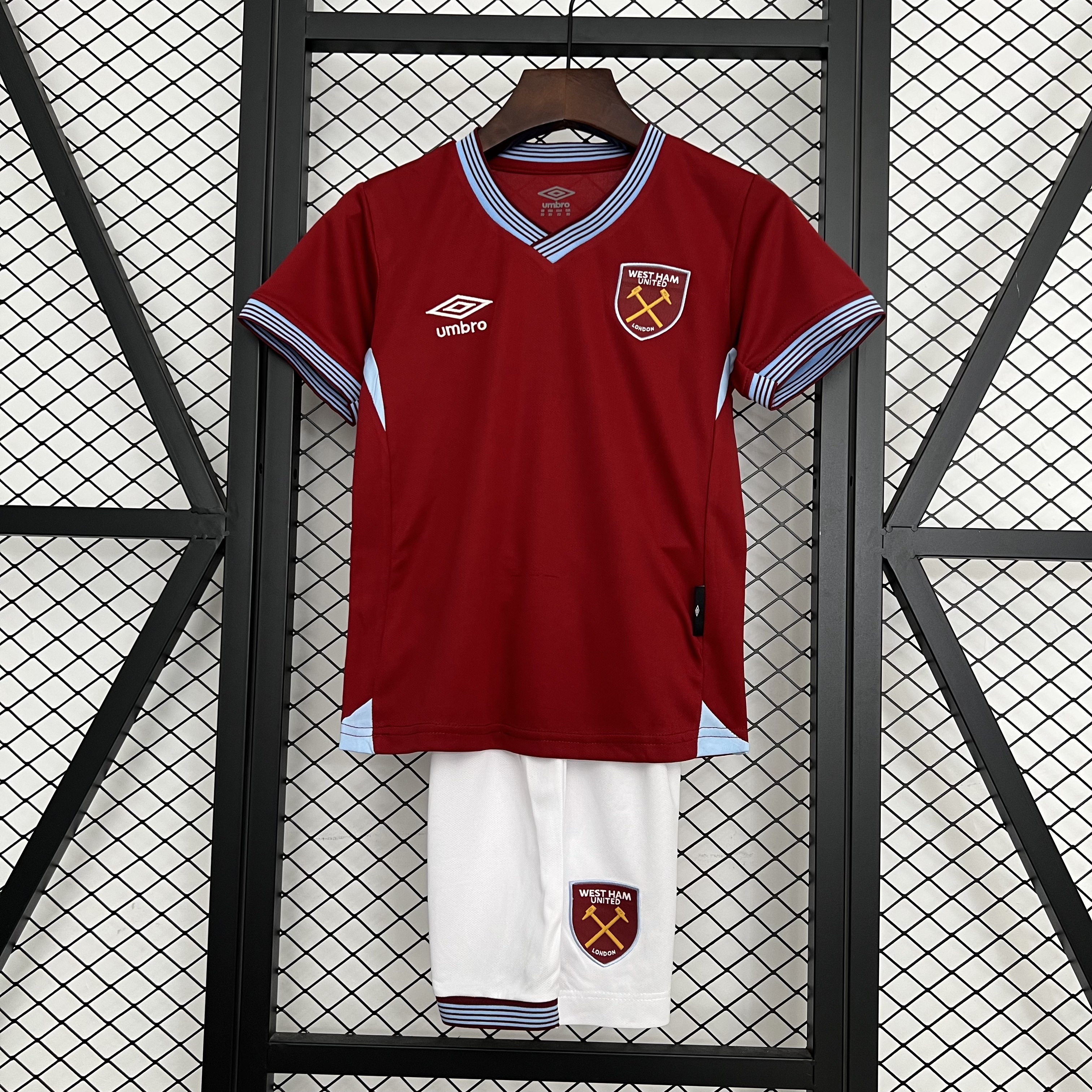West Ham United Football Jersey Home Kids Jersey & Shorts Kit 2025-26 in Claret