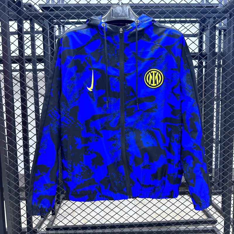 Inter Milan Windbreaker Jacket Blue&Amp;black 2025/26 in Blue&Black