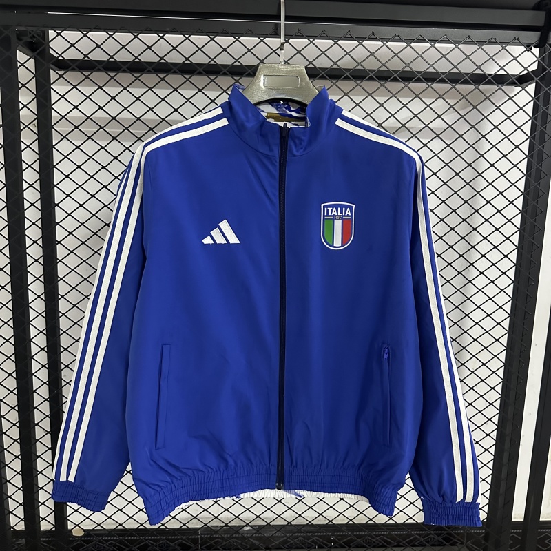 Italy Reversible Double-Sides Windbreaker Jacket Blue&Amp;white 2025 in Blue&White