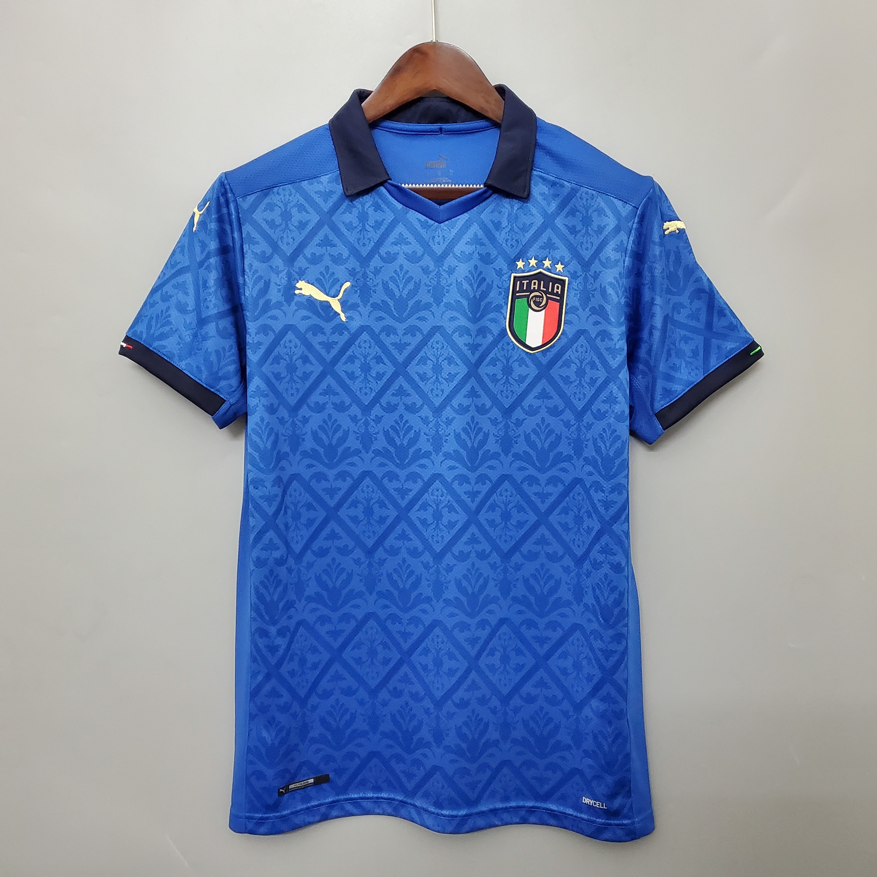 Italy Retro Soccer Jersey Home Custom Shirt Euro Cup 2020 in Blue