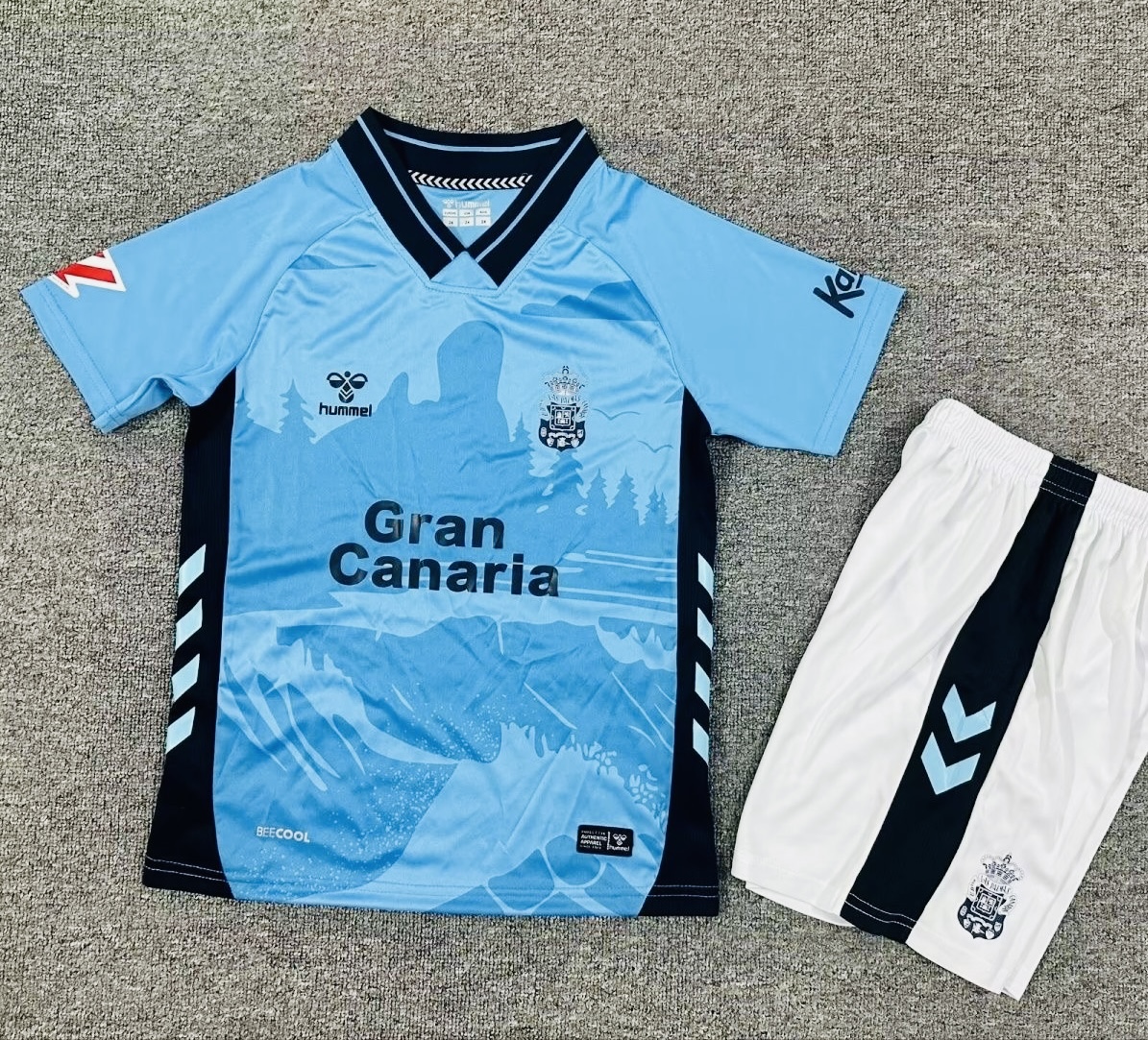 UD Las Palmas Soccer Jersey Away Kids Jersey & Shorts Kit 2025/26 in Sky Blue