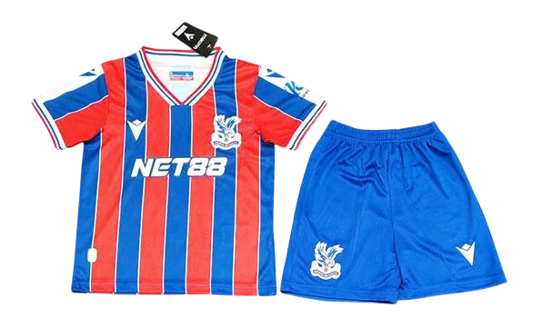 Crystal Palace Football Jersey Kids Jersey & Shorts Kit 2025/26 in Red & Blue