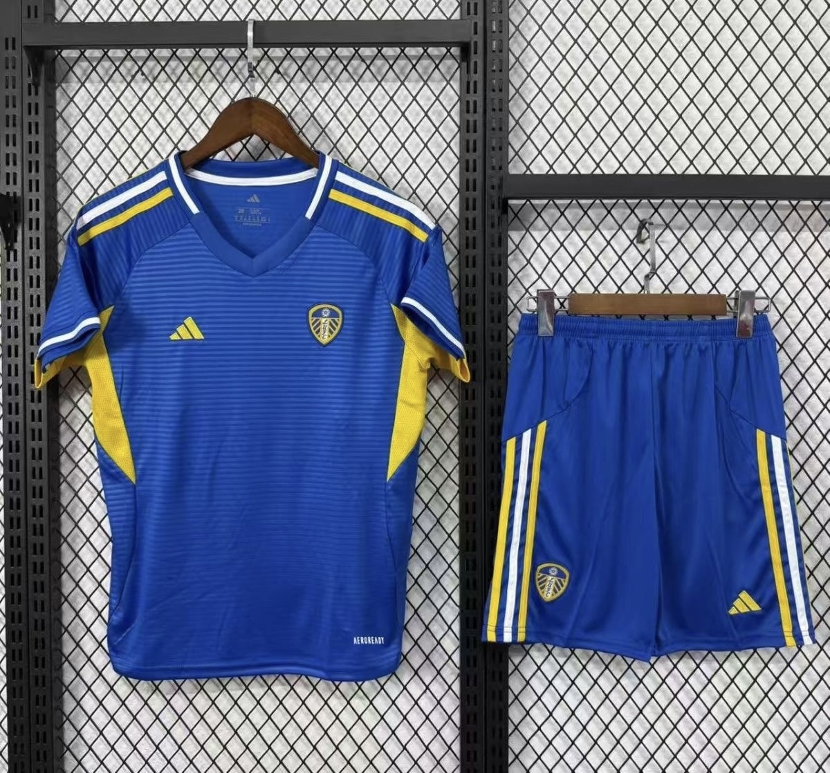 Leeds United Football Jersey Away Kids Jersey & Shorts Kit 2025/26 - Without Sponsor in Blue