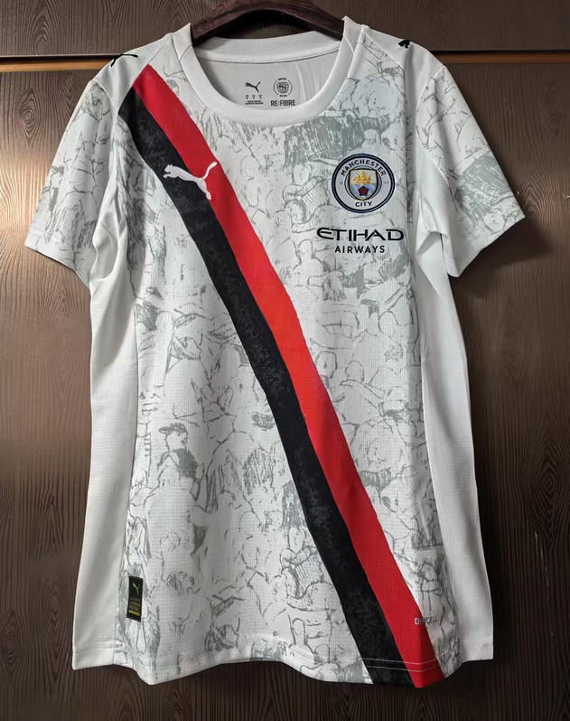 Manchester City X Kidsuper Women's Football Jersey Shirt 2025/26 in White