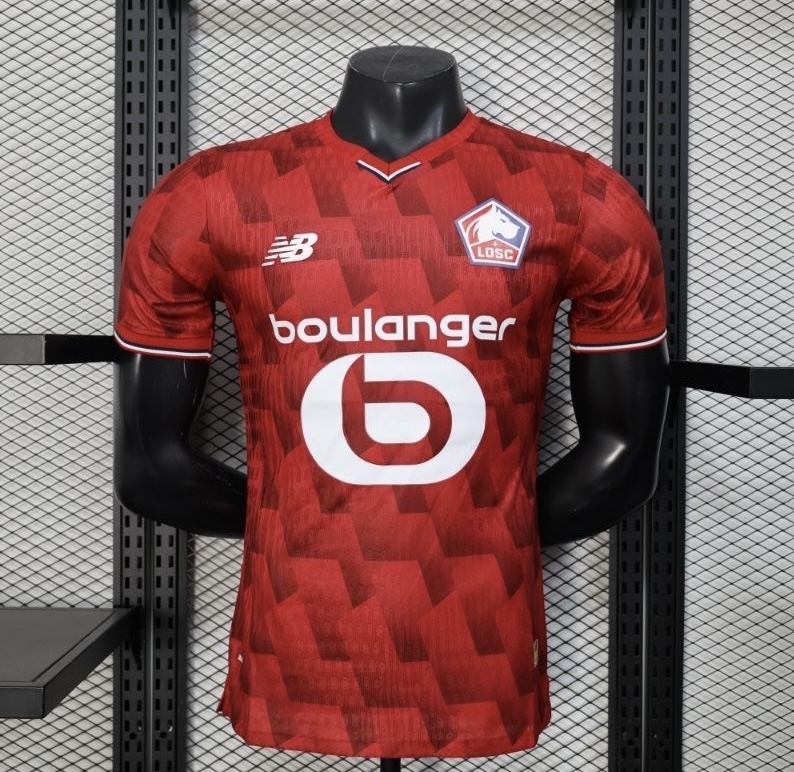 Lille OSC Authentic Soccer Jersey Home Shirt 2025/26 in Red