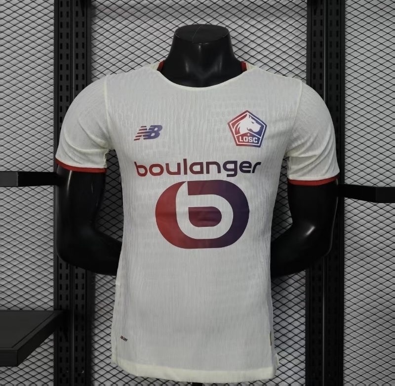 Lille OSC Authentic Soccer Jersey Away Shirt 2025/26 in Off-White