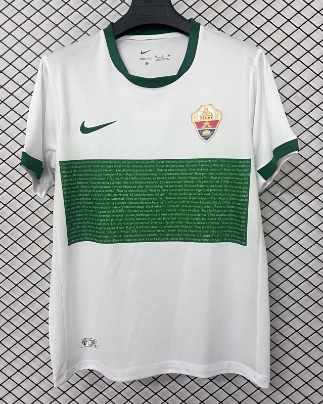 Elche CF Home Soccer Jersey Custom Shirt 2025/26 in White&Green