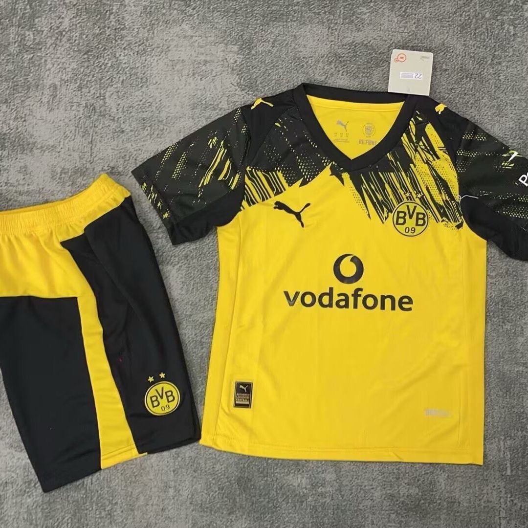 Borussia Dortmund Home Kids Jersey & Shorts Kit 2025/26 in Yellow