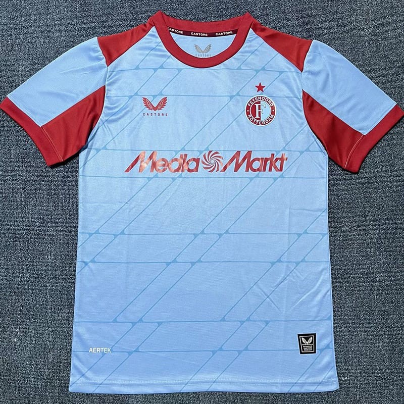 Feyenoord Football Jersey Third Away Custom Shirt 2025/26 in Sky Blue