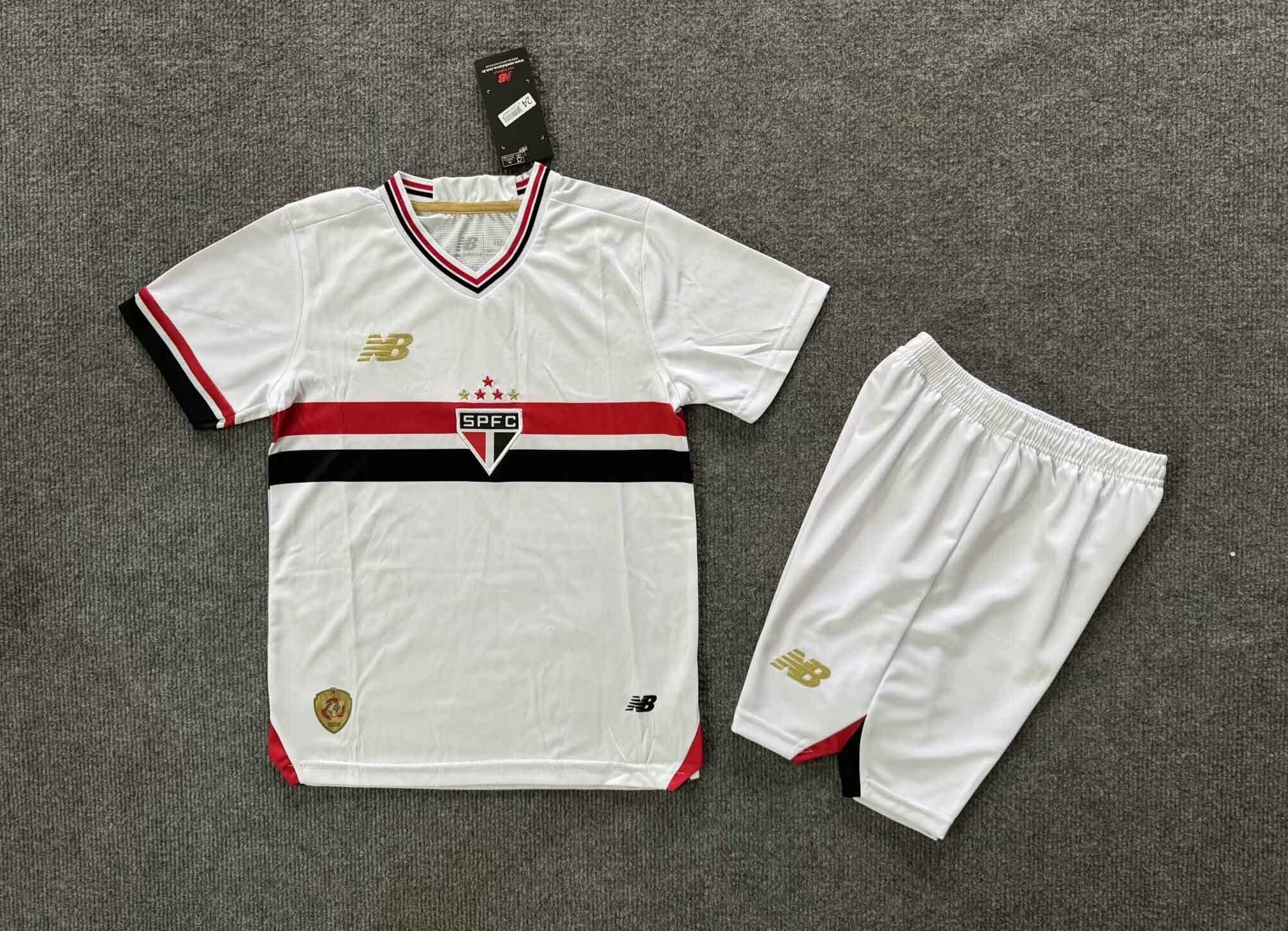 Sao Paulo FC Soccer Jersey Home Kids Jersey & Shorts Kit 2025 - Without Sponsor in White