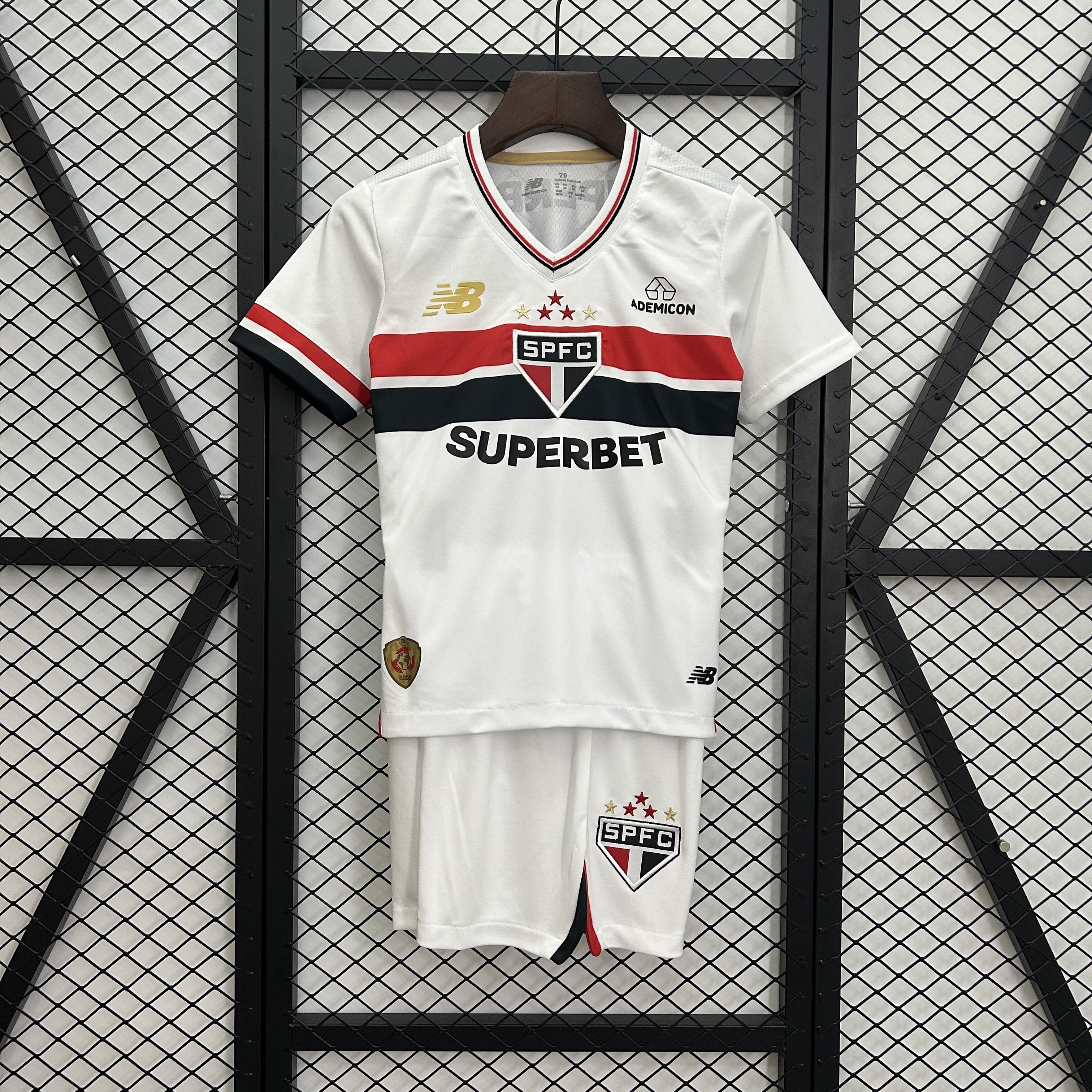 Sao Paulo FC Soccer Jersey Home Kids Jersey & Shorts Kit 2025 in White