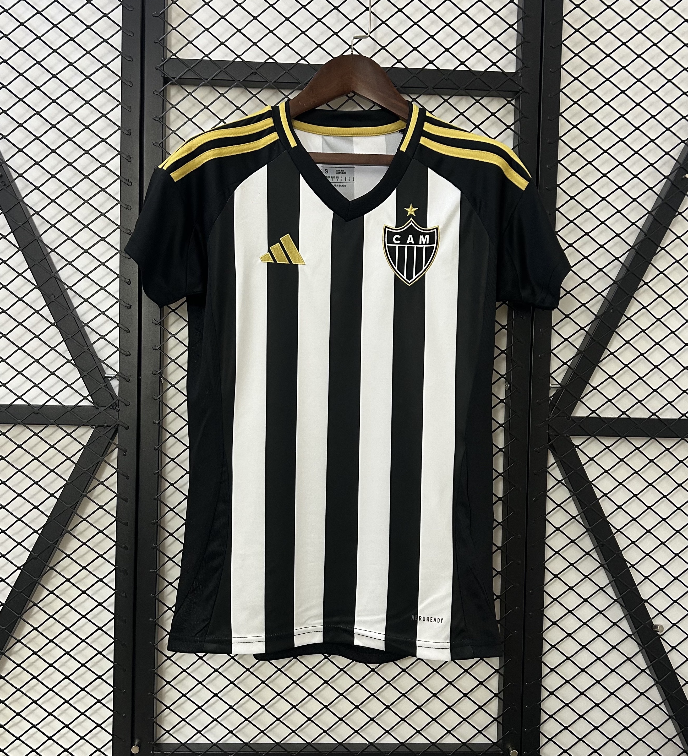 Atlético Mineiro Soccer Jersey Women's Home Custom Shirt 2025 in Black&White