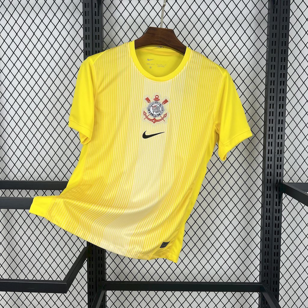 Corinthians Soccer Jersey Goalkeeper Custom Shirt 2025 in Yellow