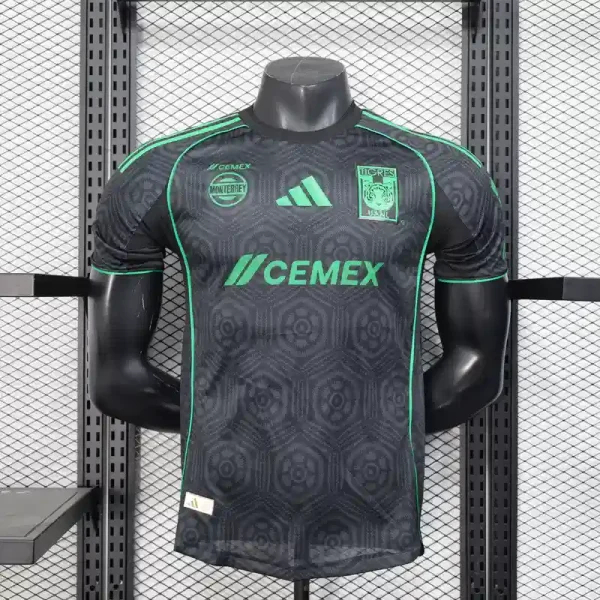 Tigres UANL Authentic Soccer Jersey Third Away Shirt 2025/26 in Black