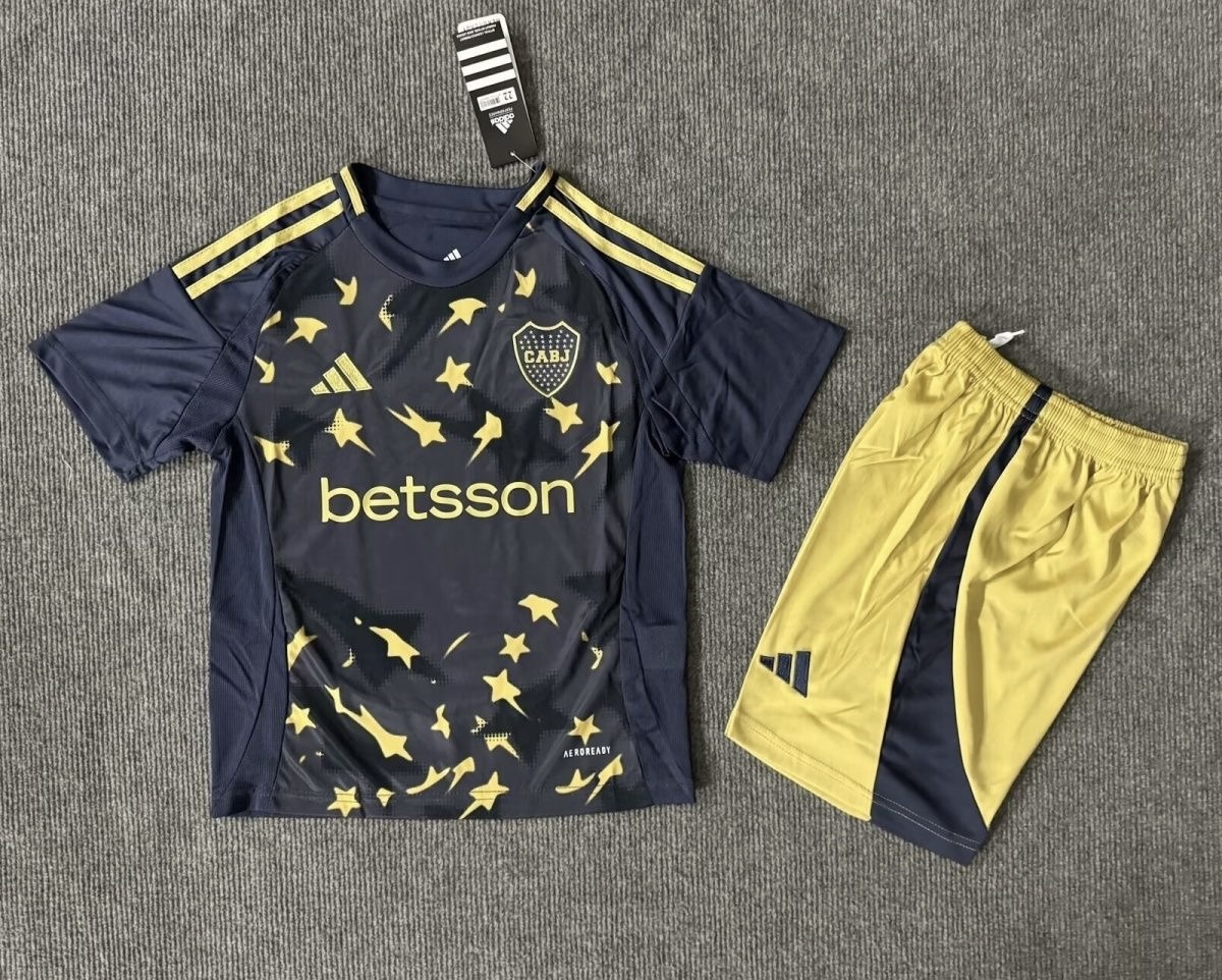 Boca Juniors Soccer Jersey Third Away Kids Jersey & Shorts Kit 2025/26 in Navy