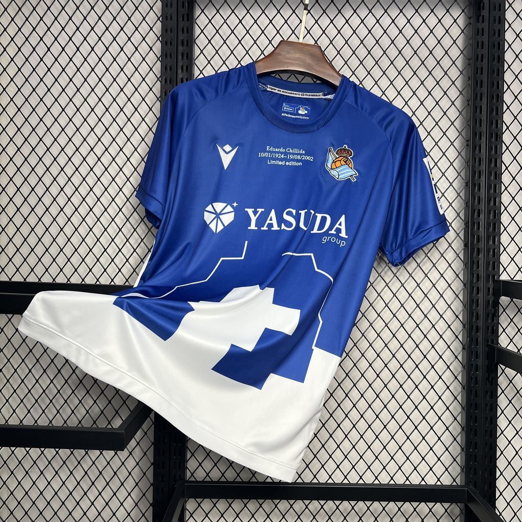 Real Sociedad Soccer Jersey Third Away Custom Shirt 2024/25 in White&Blue
