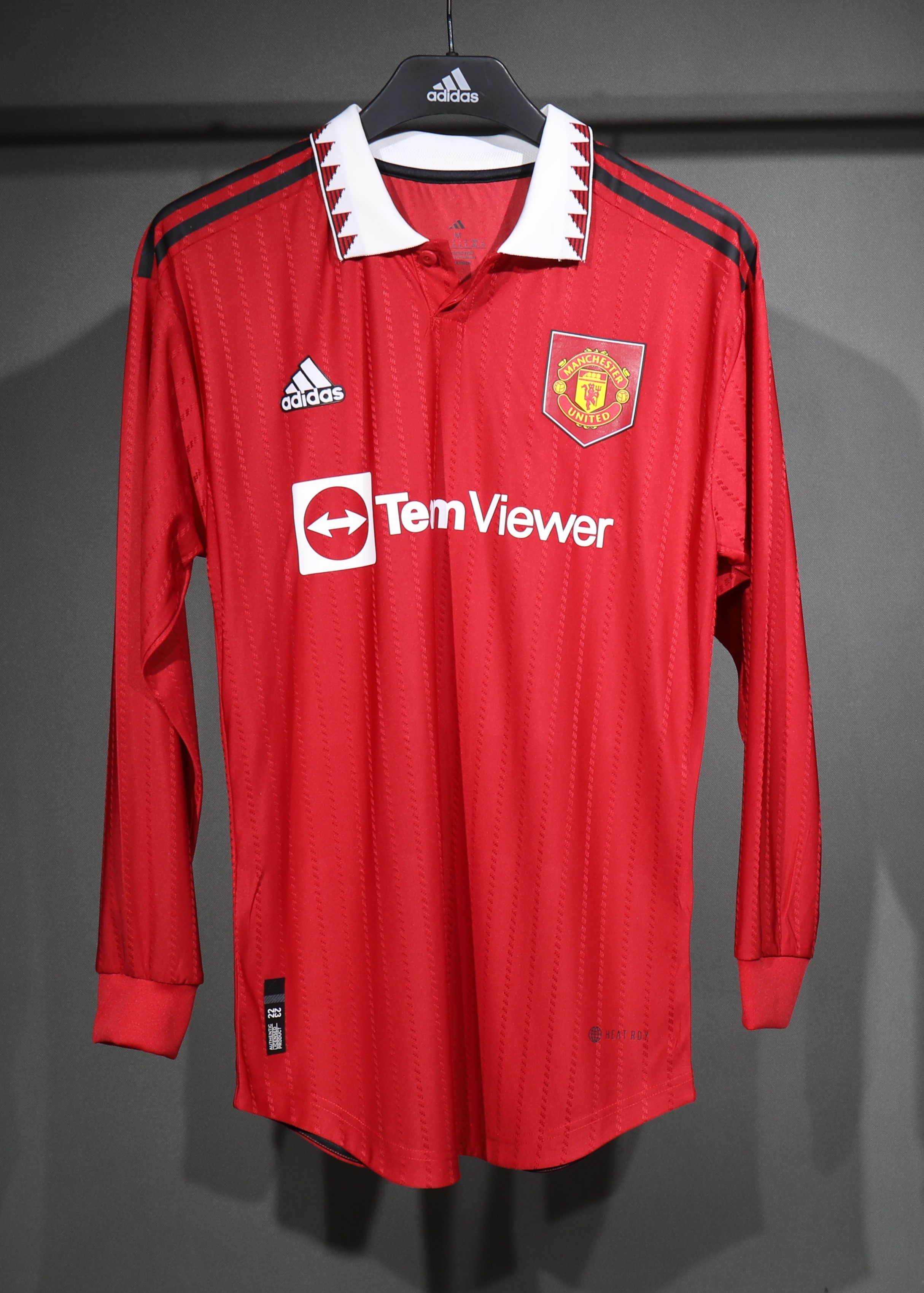 Manchester United Retro Authentic Home Long Sleeve Football Jersey Shirt 2022/23 in Red