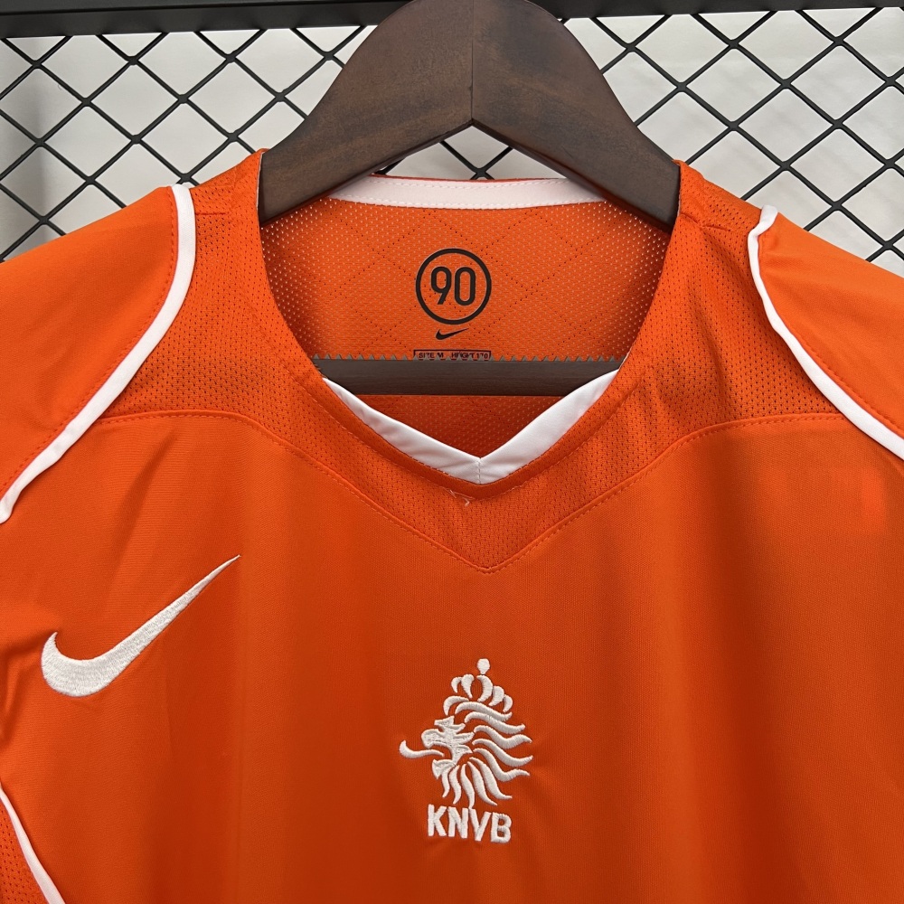 Netherlands Retro Jersey Custom Home Soccer Jersey 2004