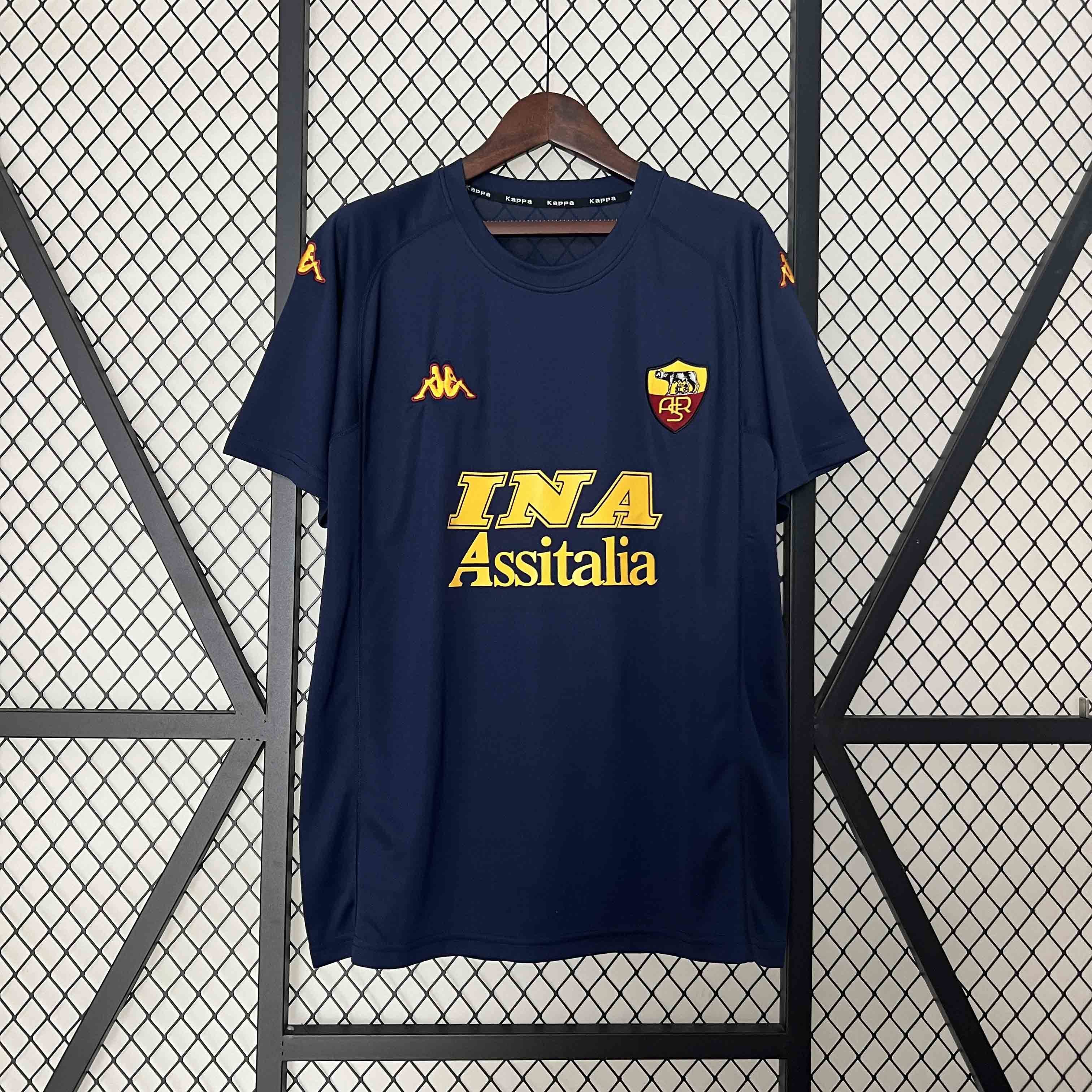 ROMA Retro Soccer Jersey Third Away Custom Shirt 2000/01 in Model Year: 2000/01 Country and League: Italy-Serie A