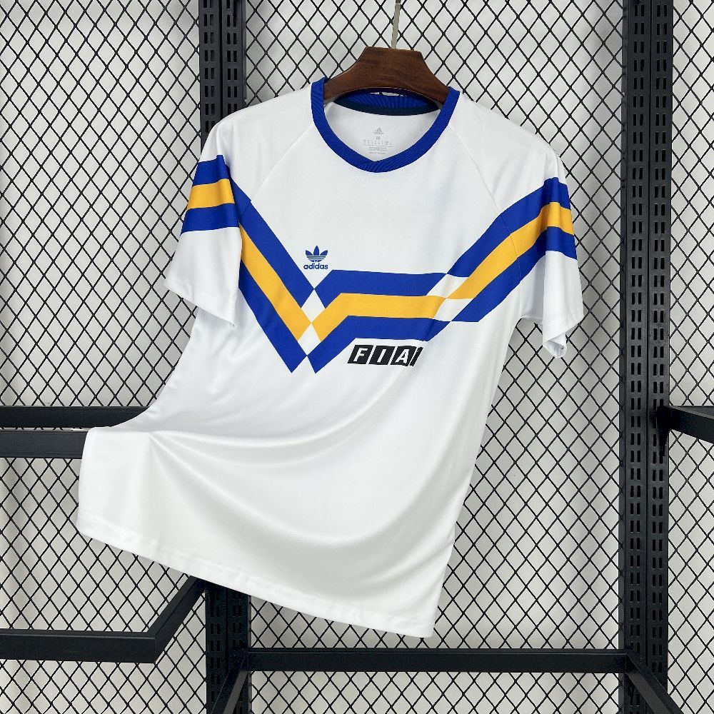 Boca Juniors Retro Soccer Jersey Away Custom Shirt 1990/91 in White