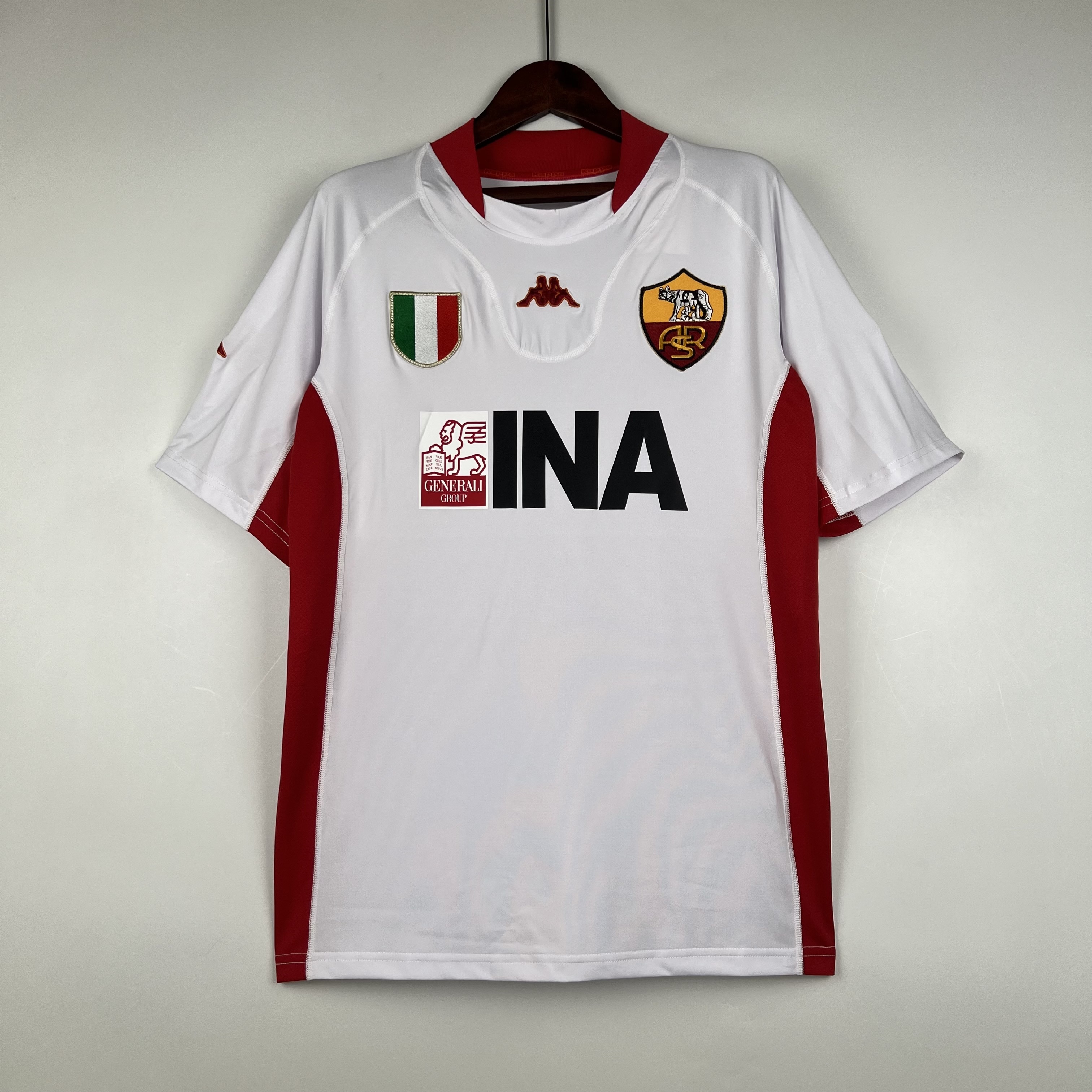 ROMA Retro Soccer Jersey Away Custom Shirt 2001/02 in White