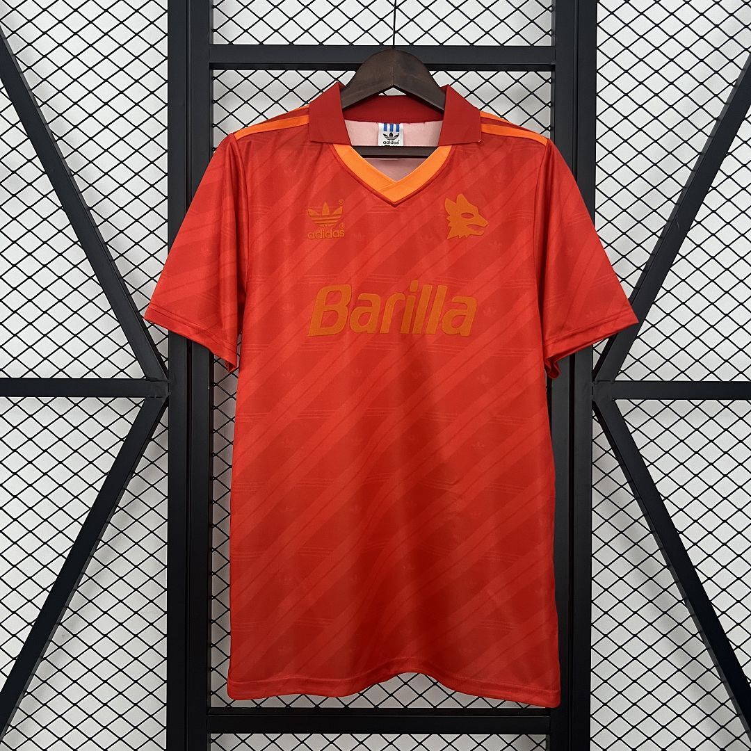 ROMA Retro Soccer Jersey Fourth Away Custom Shirt 1992/94 in Red