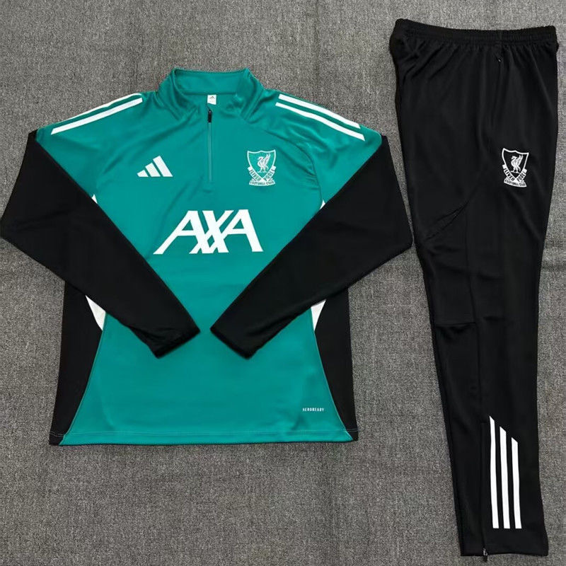 Kids Liverpool Training Kit (Sweatshirt+Pants) Green 2025/26