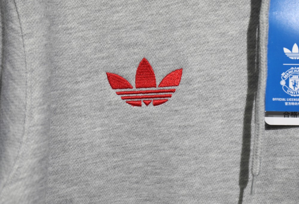 Manchester United Hoodie Training Kit (Sweatshirt+Pants) Grey 2025/26