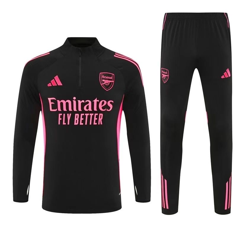 Arsenal Training Kit Sweatshirt & Pants Set Black 2025/26