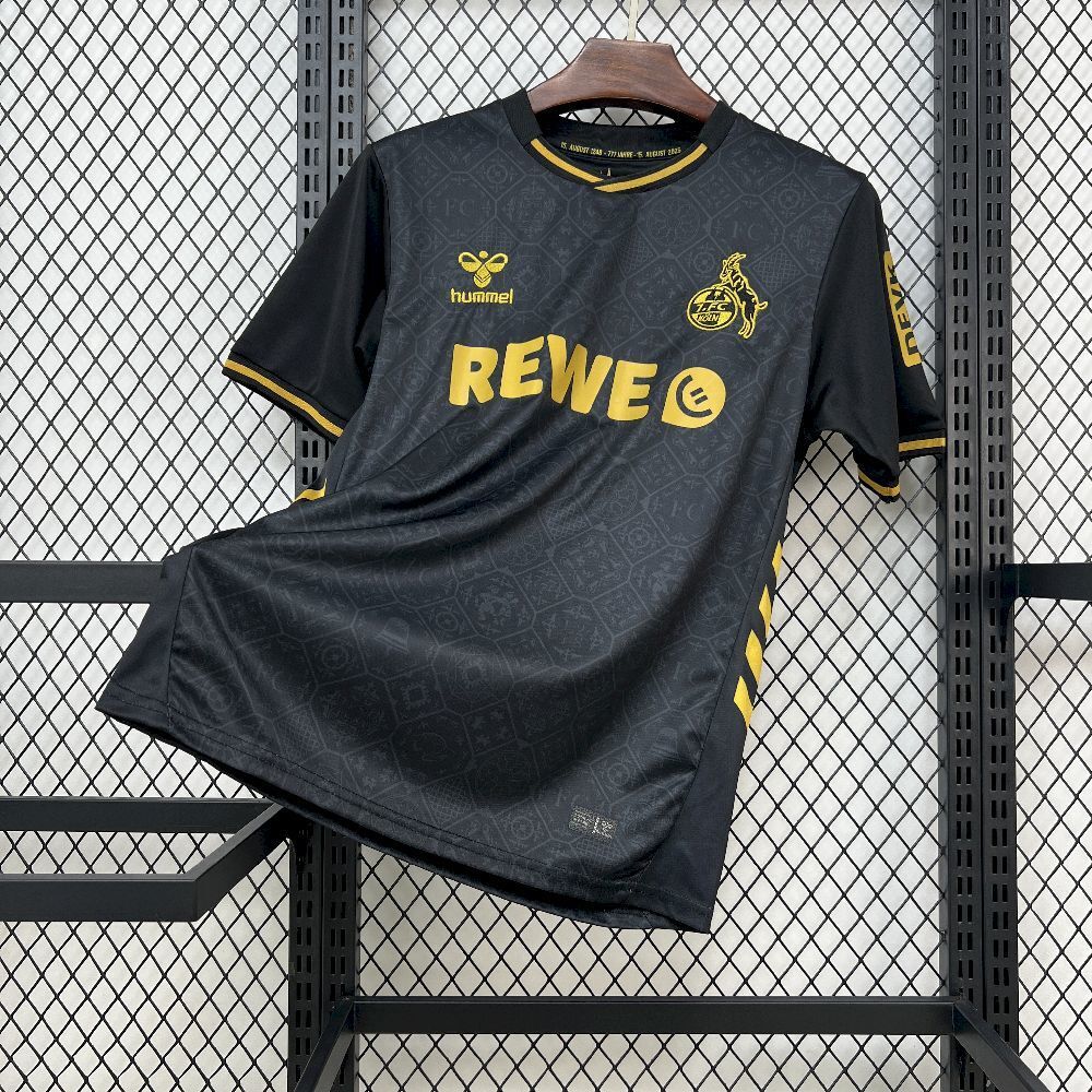 FC Köln Football Jersey Third Away Custom Shirt 2025/26 in Black&Gold