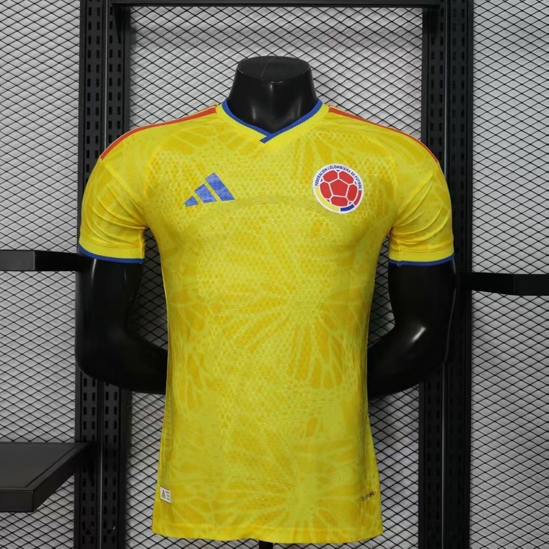 Colombia Authentic Soccer Jersey Home Shirt 2026 World Cup Edition in Yellow