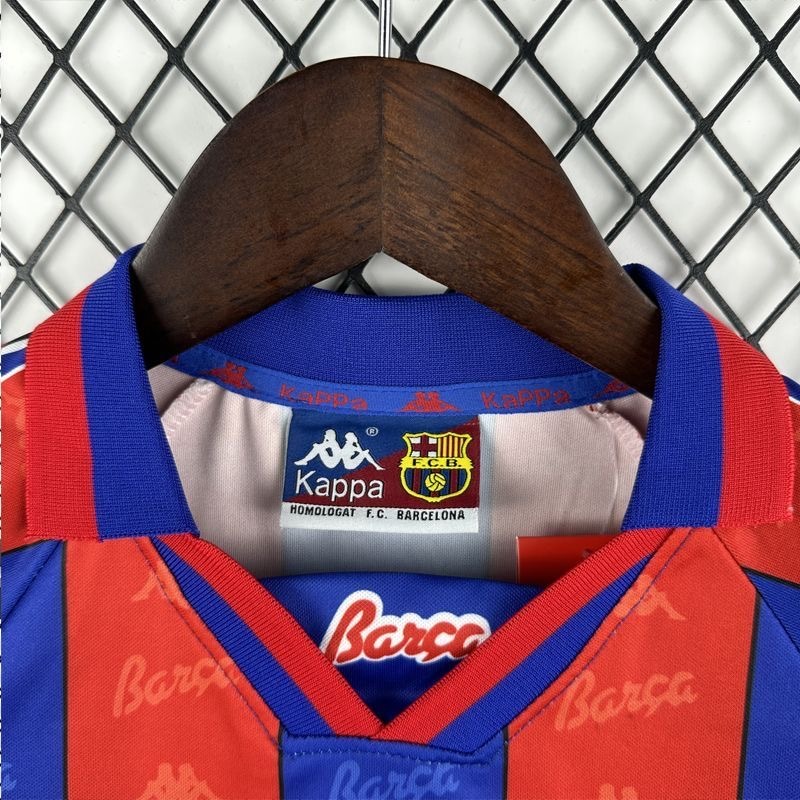 Barcelona Retro Jersey Home Kids Kit Jersey+Shorts 1996-97