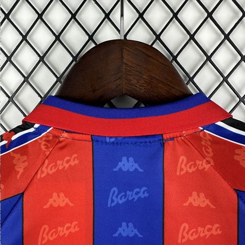 Barcelona Retro Jersey Home Kids Kit Jersey+Shorts 1996-97