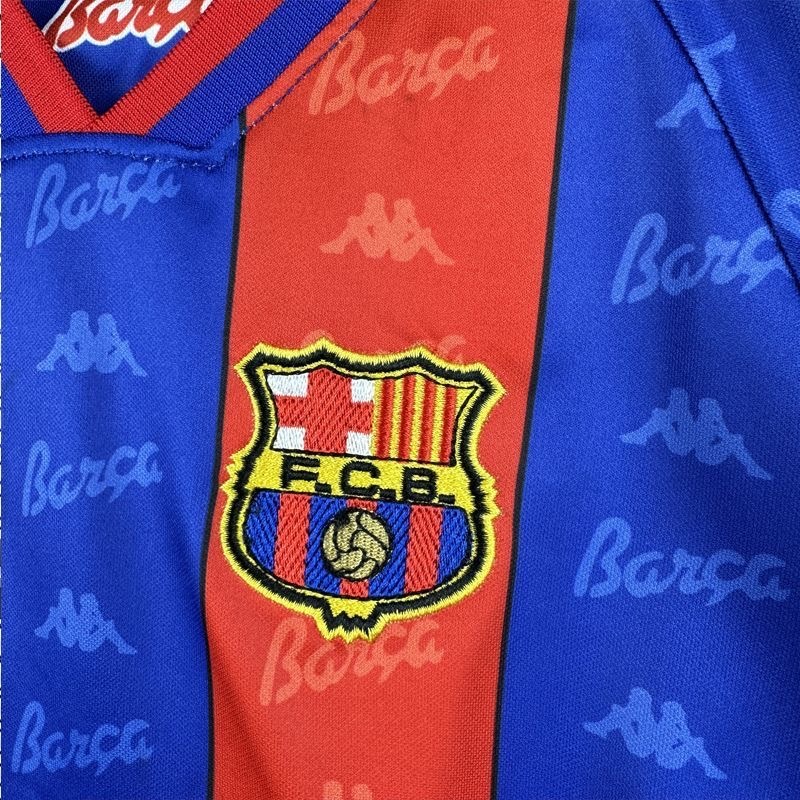 Barcelona Retro Jersey Home Kids Kit Jersey+Shorts 1996-97
