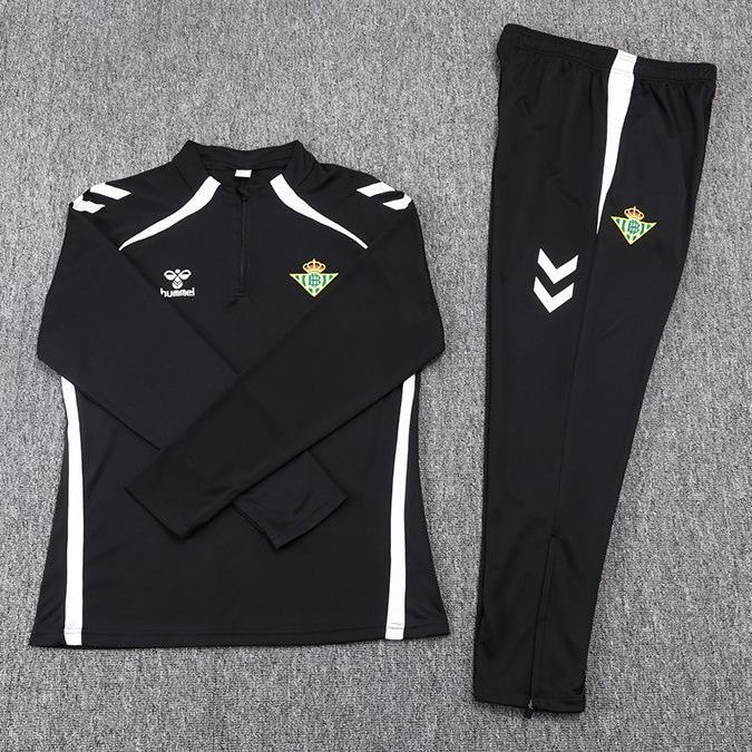 Real Betis Training Kit (Sweatshirt+Pants) Black 2025/26
