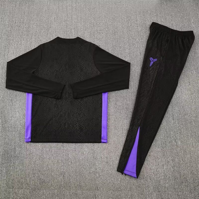 Kids Barcelona Training Kit (Sweatshirt+Pants) Black&Purple 2025/26