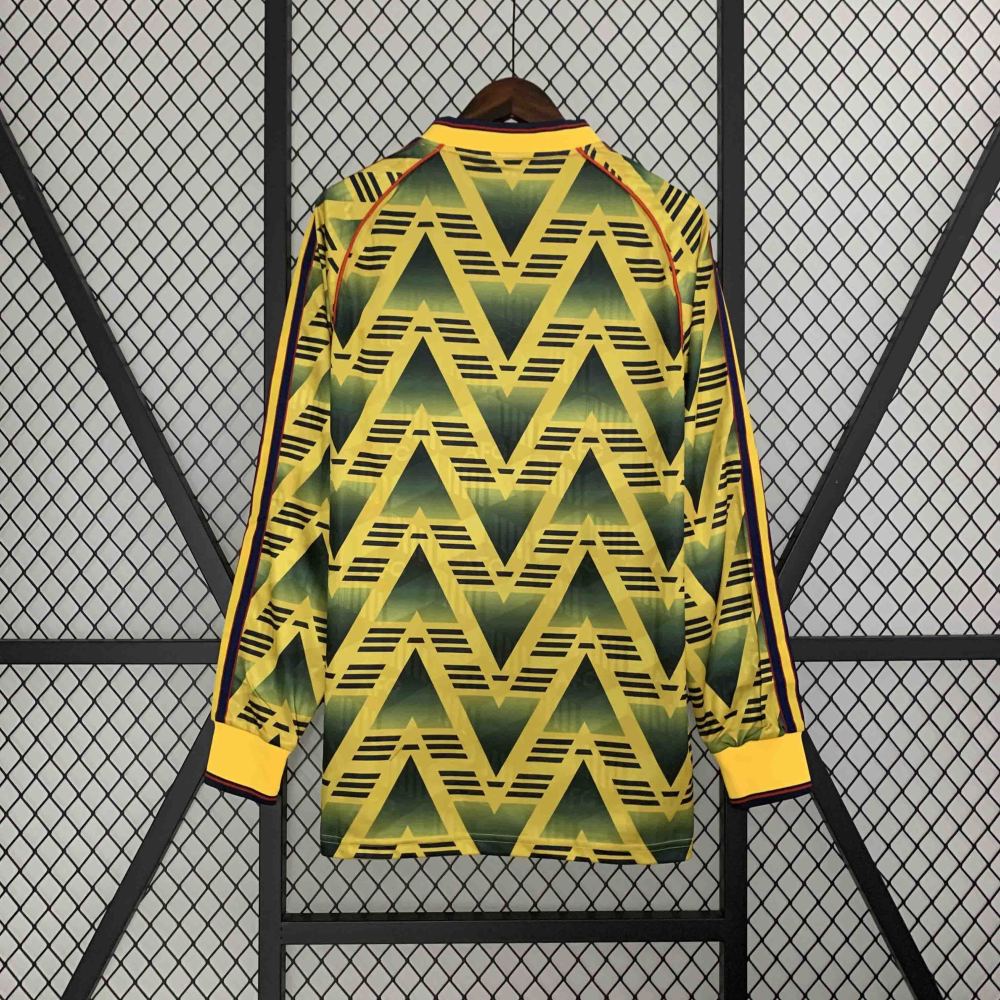Arsenal Soccer Retro Jersey Away Long Sleeve Custom Shirt 1991-93