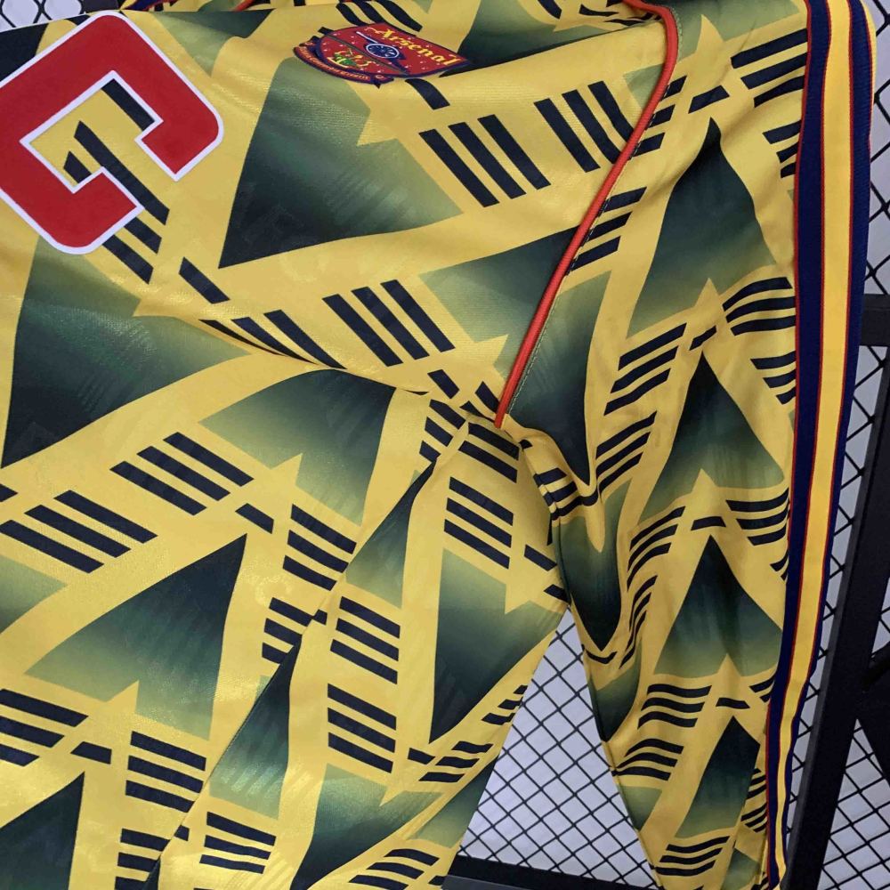 Arsenal Soccer Retro Jersey Away Long Sleeve Custom Shirt 1991-93