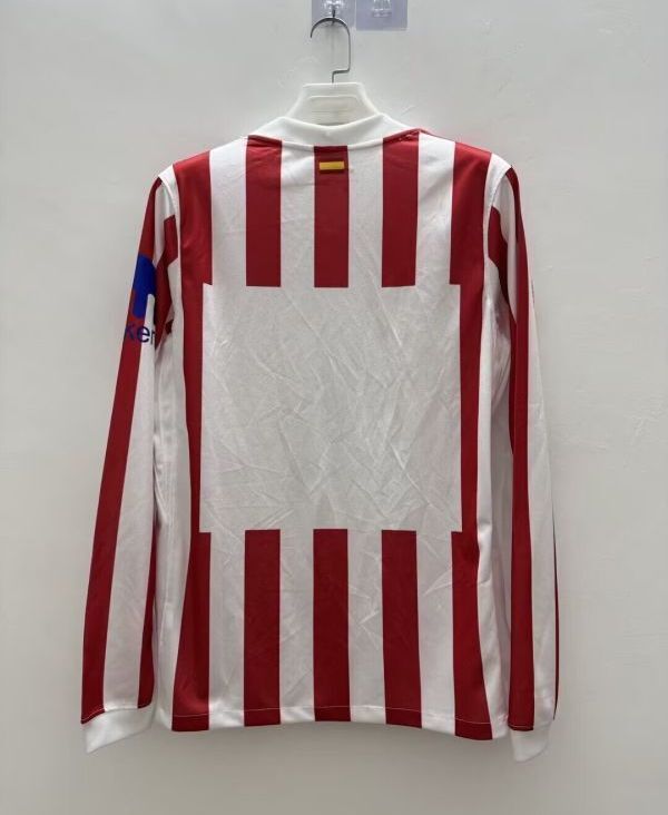 Atletico Madrid Soccer Jersey Home Long Sleeve Custom Shirt 2025/26