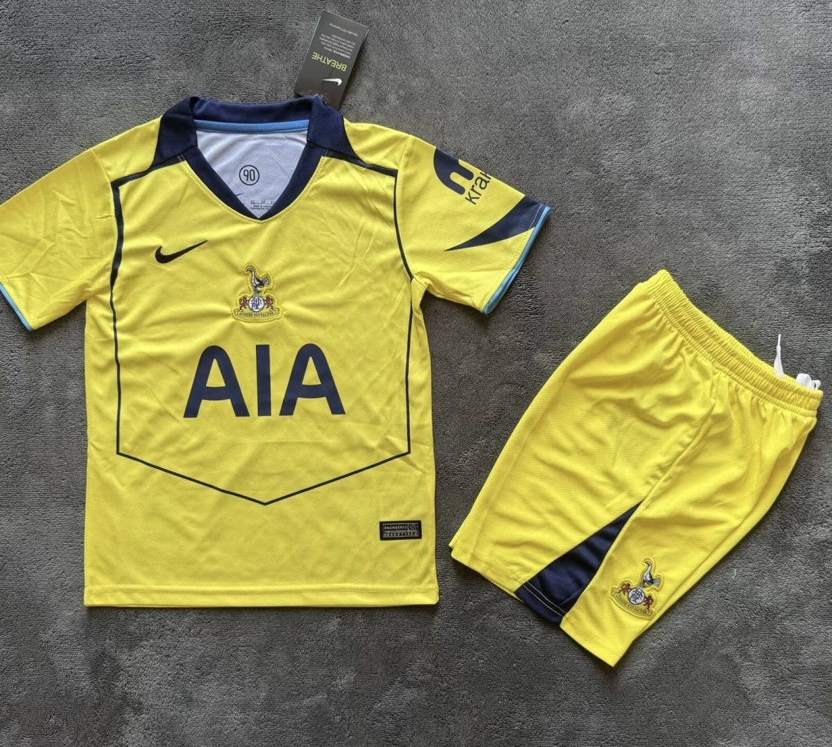 Tottenham Hotspur Football Jersey Third Away Kids Jersey & Shorts Kit 2025/26 in Yellow