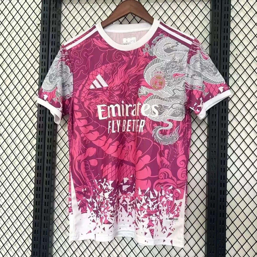 Real Madrid Soccer Jersey Dragon Special Edition Custom Shirt 2025/26 in Red