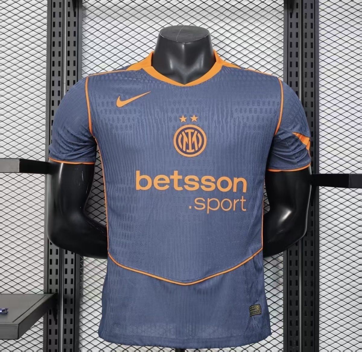 Authentic Soccer Jersey Inter Milan Third Away Shirt 2025/26 in Gray&Orange