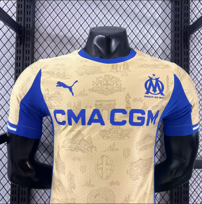 Marseille Authentic Soccer Jersey Fourth Away Shirt 2025/26