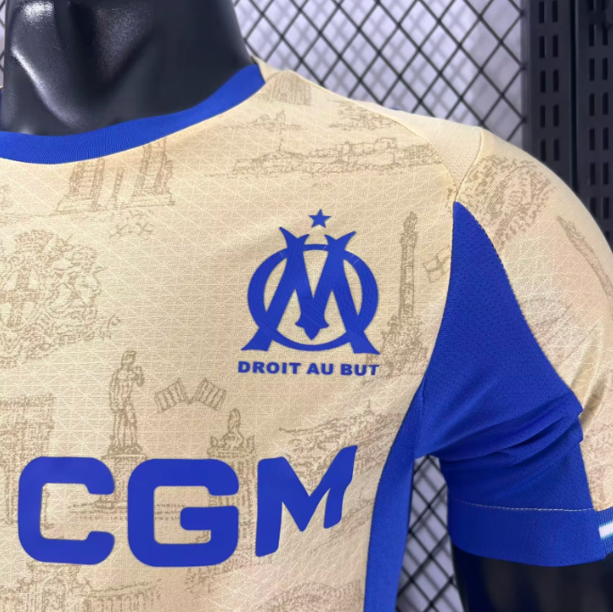 Marseille Authentic Soccer Jersey Fourth Away Shirt 2025/26