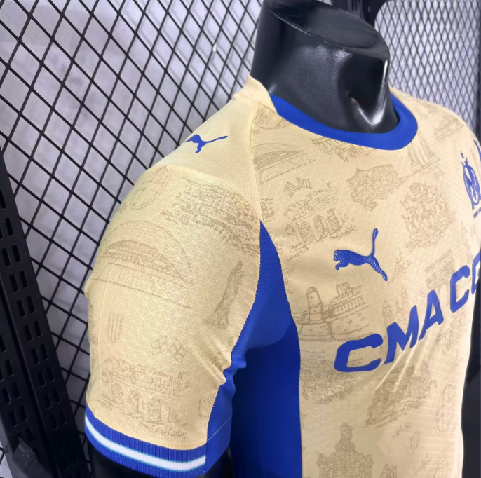 Marseille Authentic Soccer Jersey Fourth Away Shirt 2025/26