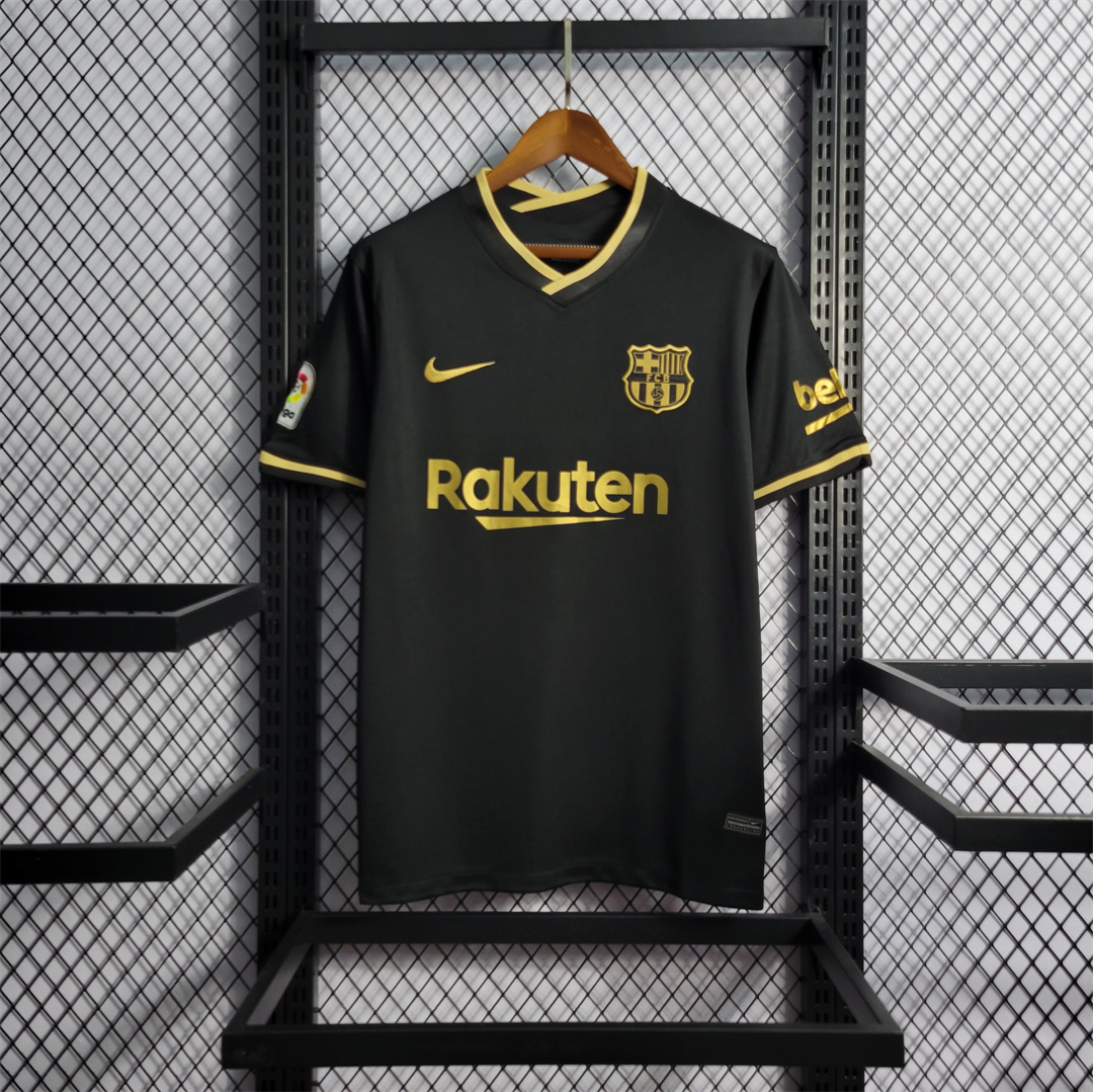 Barcelona Retro Jersey Away Soccer Shirt 2020/21 in Black