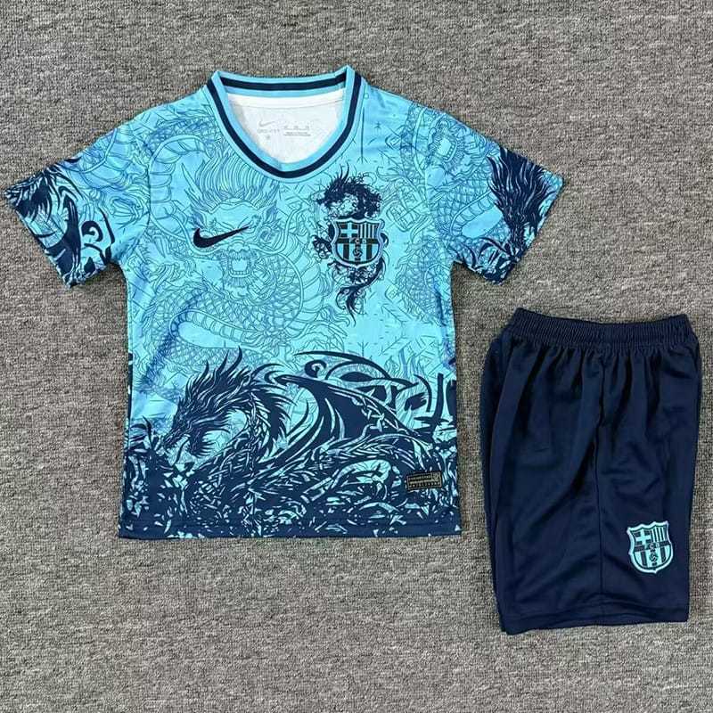Barcelona Dragon Special Edition Soccer Kids Jersey & Shorts Kit 2025/26 in Model Year: 2025-2026 Country and League: