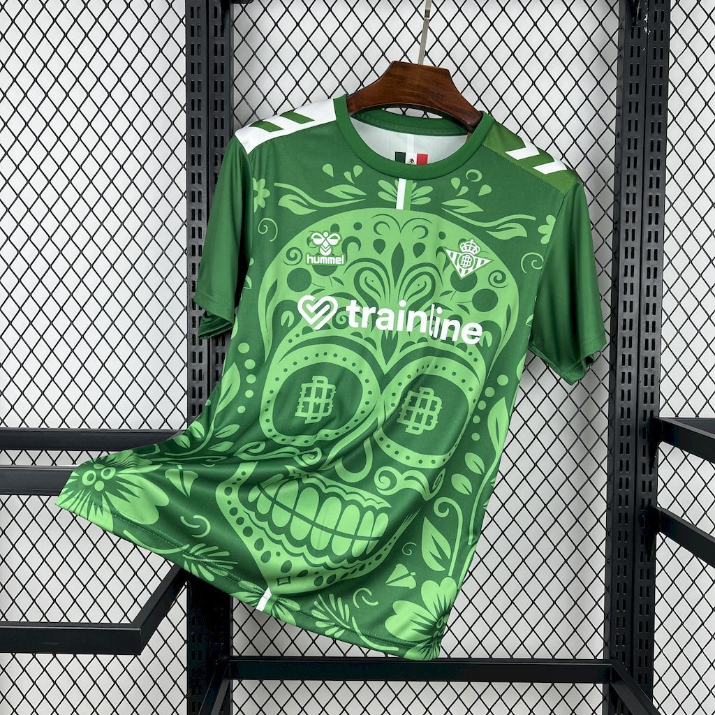Real Betis Pre-Match Día De Muertos Custom Soccer Jersey 2025/26 in Green
