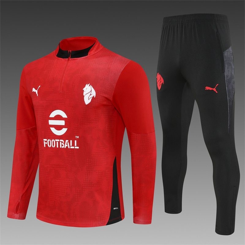 AC Milan Training Kit (Sweatshirt+Pants) Red 2025/26